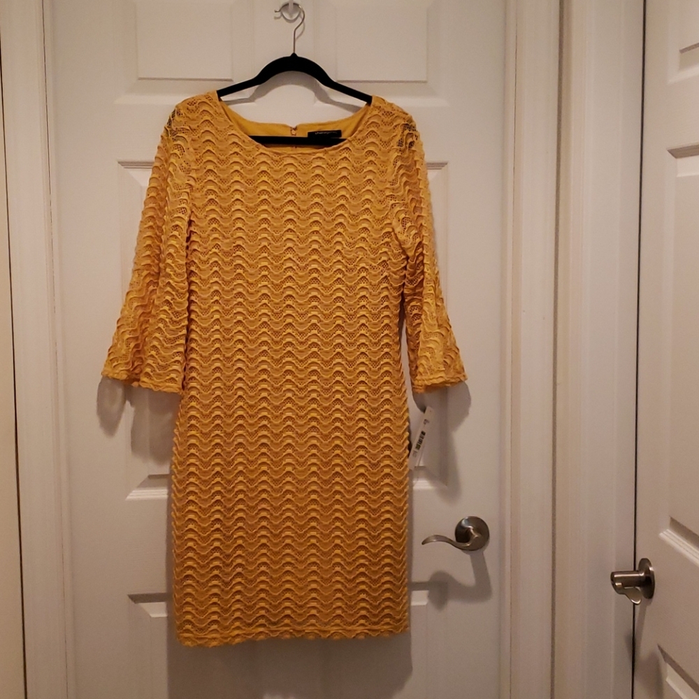 Mustard knit dress. Brand New